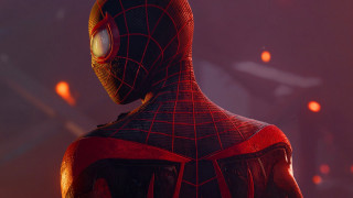 Spiderman glowingeyes outdoor night mountain - a spider free wallpaper