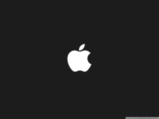 Black white apple logo bottom - a white apple logo free wallpaper