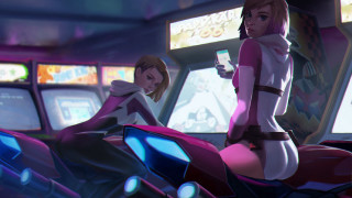 Futuristic women cyberpunk league animals - the phone free wallpaper