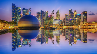 Tokyo skyline ball water cityscape - cityscape free wallpaper