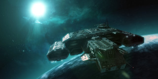 Space station planet bright light 10 - a space station in the middle of a planet free wallpaper for desktop