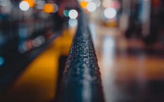City street night blurry railings - daniel lieske free wallpaper for desktop