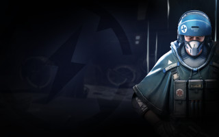 Man blue helmet uniform nose - character art free wallpaper