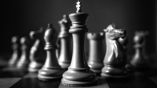Chess candle argyle blurry monochrome - a candle free wallpaper
