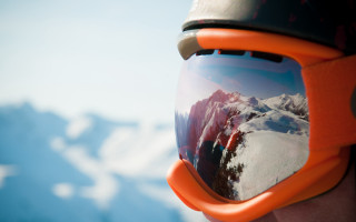 Ski goggles mountain reflection outdoor - eric deschamps free wallpaper