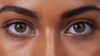 Woman eyes brown blue eyeliner - realistic eye free wallpaper