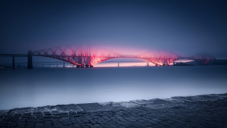 Bridge water redlight reflection sunset - the bridge free wallpaper