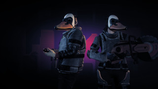 Cyberpunk antipodeans police helmet gloves - costume free wallpaper