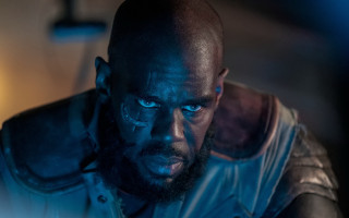 Bearded man leather jacket afrofuturism - cyborg free wallpaper