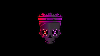 Skull crown neon dark art - crown free wallpaper