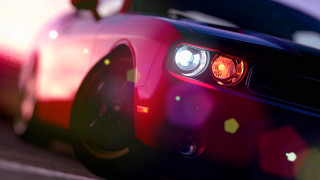 Car headlights closeup photoreal 3D - its light free wallpaper