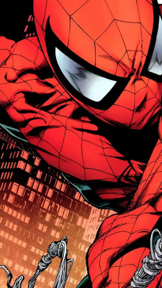 Spiderman comic photorealism brick city - a red suit free wallpaper for mobile
