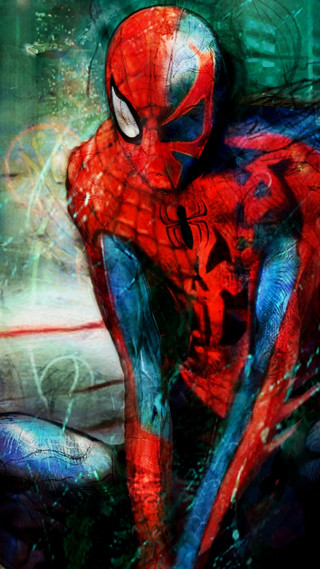 Spider man sitting bed fish - a spider man free wallpaper for mobile