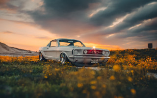Car field sunset clouds autumn - colin hayes free wallpaper