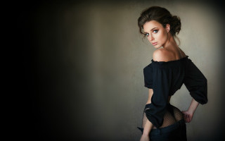 Black dress arabesque elina karimova - her back free wallpaper