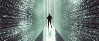 Man lines room light cyberpunk - the end free wallpaper