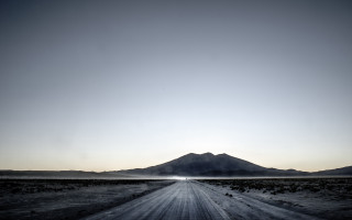 Mountain road sky clouds birds - a few cloud above free wallpaper