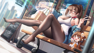 Fan qi giantess art detailed - a bench next free wallpaper