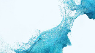Blue wave splash gradient 3d - alberto seveso free wallpaper for desktop