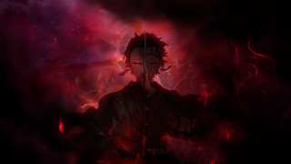 Red eyed man black shirt - a red eye free wallpaper