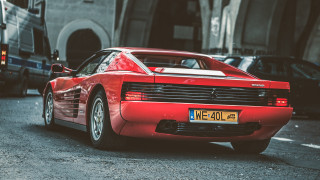 Red sports car city street 5 - other car free wallpaper