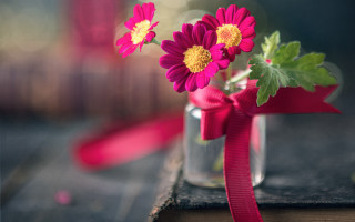 Vase flowers ribbon table book - constance copeman free wallpaper