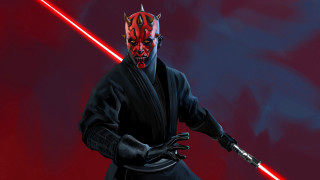 Darth vader red lightsaber glowing - a black outline free wallpaper