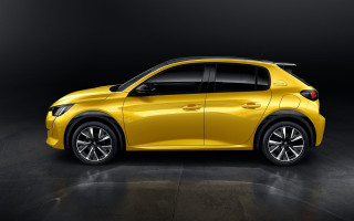 Yellow car dark room black 6 - side profile free wallpaper