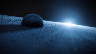 Rock blue space bright light - the surface free wallpaper