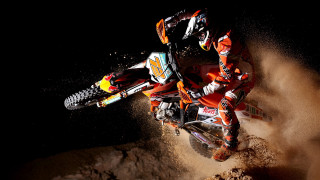 Dirt bike night dust action - the bike free wallpaper