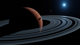 Saturn rings blue star space - ring free wallpaper