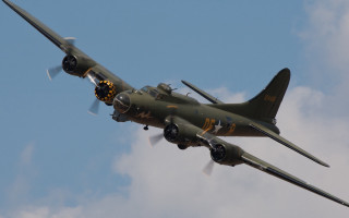 Military plane cloudy sky propellers 4 - a military plane free wallpaper