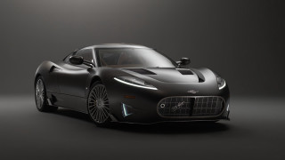 Black sports car white stripe 4 - matte free wallpaper