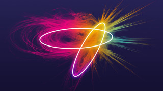 Colorful ring neon pink reflection - a pink circle free wallpaper