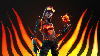 Futuristic woman fireball gun flames - a futuristic outfit holding free wallpaper