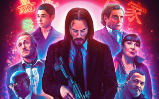 Man gun group neon portrait - a poster of a man free wallpaper