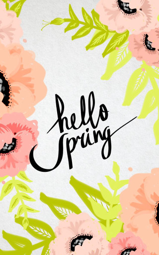 Hello spring wallpaper pink flowers - free spring wallpaper for mobile