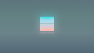 Foggy room blue pink window - minimalist free wallpaper for desktop