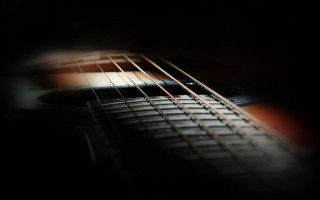 Guitar neck strings dark room 2 - grunge free wallpaper