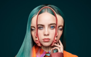 Woman green blue hair strange - a strange look free wallpaper