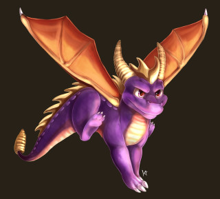 Purple gold dragon flying wings - epsylon point free wallpaper for tablet