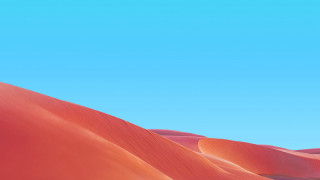 Red desert blue sky minimalism - amir zand free wallpaper