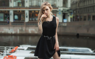 Elina karimova black dress dock - a dock next free wallpaper
