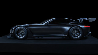 Black sports car hood blade - sharp line free wallpaper for desktop