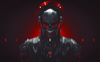 Man helmet redlight cyberpunk bloodline - dada free wallpaper for desktop