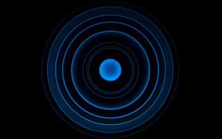 Blue circle black background golden - golden ratio illustration free wallpaper