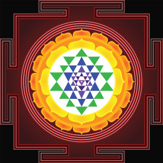 Colorful flower star red background - samikshavad free wallpaper for tablet