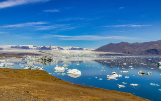 Iceberg mountains water bird sunset - iceberg free wallpaper