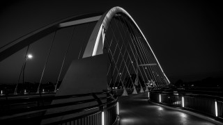 Tall bridge night light walking - alexander stirling calder free wallpaper