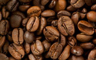 Coffee beans brown stuff hyperrealism 2 - a pile of coffee beans free wallpaper
